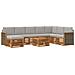 Set di divani da esterno 7 pcs Naturale e Grigio Chiaro - Foto miniatura 1