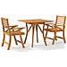 Set da Pranzo per Giardino 3 pz in Legno Massello di Acacia - Foto miniatura 1