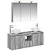 Set di Armadi da Bagno 4 pcs Sonoma grigio 100 x 14,5 x 70 cm - Foto miniatura 1