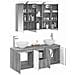 Set di Armadi da Bagno 4 pcs Sonoma grigio 100 x 14,5 x 70 cm - Foto miniatura 3