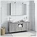 Set di Armadi da Bagno 4 pcs Sonoma grigio 100 x 14,5 x 70 cm - Foto miniatura 4