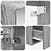 Set di Armadi da Bagno 4 pcs Sonoma grigio 100 x 14,5 x 70 cm - Foto miniatura 9