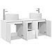 Set di Armadi da Bagno 3 pz Bianco Lucido 49,5 x 44,5 x 66 cm - Foto miniatura 3