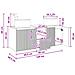 Set di Armadi da Bagno 3 pz Bianco Lucido 49,5 x 44,5 x 66 cm - Foto miniatura 6