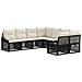Set Divano da Giardino 8 pz 8-Numero di posti Nero polyrattan - Foto miniatura 1