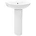 Lavandino A Colonna In Ceramica Bianca 520x440x190 Mm - Foto miniatura 2