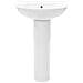 Lavandino A Colonna In Ceramica Bianca 520x440x190 Mm - Foto miniatura 3