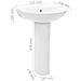Lavandino A Colonna In Ceramica Bianca 520x440x190 Mm - Foto miniatura 7