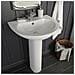 Lavandino A Colonna In Ceramica Bianca 520x440x190 Mm - Foto miniatura 1