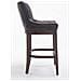 Sgabello Cucina Chesterfield in Legno Lakewood Antico-Scuro I Sgabello Alto Vintage in Vera Pelle I Sgabello Bar Design in Legno H 74 CM Marrone - Foto miniatura 3