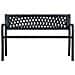 Panchina da Giardino 125 cm Nera in Acciaio - Foto miniatura 2