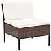 Set Divani Da Giardino 6 Pz Con Cuscini In Polyrattan Marrone - Foto miniatura 2