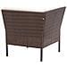 Set Divani Da Giardino 6 Pz Con Cuscini In Polyrattan Marrone - Foto miniatura 4