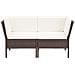 Set Divani Da Giardino 6 Pz Con Cuscini In Polyrattan Marrone - Foto miniatura 7