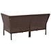 Set Divani Da Giardino 6 Pz Con Cuscini In Polyrattan Marrone - Foto miniatura 8