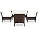 Set Divani Da Giardino 6 Pz Con Cuscini In Polyrattan Marrone - Foto miniatura 9