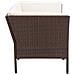 Set Divani Da Giardino 6 Pz Con Cuscini In Polyrattan Marrone - Foto miniatura 10