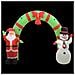 Arco con Babbo Natale Gonfiabile e Pupazzo di Neve LED 223 cm - Foto miniatura 2
