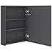 Armadietto Bagno con Specchio e LED Grigio Lucido 50x14x60 cm - Foto miniatura 2