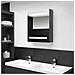 Armadietto Bagno con Specchio e LED Grigio Lucido 50x14x60 cm - Foto miniatura 4