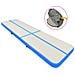 Tappetino Ginnastica Gonfiabile con Pompa 600x100x15cm PVC Blu - Foto miniatura 1