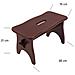 Piccolo Sgabello Marronne Cucina Bambini In Legno | 38 X 19 X 21 Cm | Poggiapiedi Grezzo Multifunzionale | Perfetto Per Tutte Le Nostre Scatole O Come Espositore Supporto Piante - Foto miniatura 3