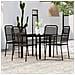 Set Mobili Da Pranzo Per Giardino 5 Pz Nero - Foto miniatura 1