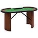 Tavolo Da Poker Con Vassoio Chip 10 Giocatori Verde 160x80x75cm - Foto miniatura 1