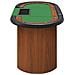 Tavolo Da Poker Con Vassoio Chip 10 Giocatori Verde 160x80x75cm - Foto miniatura 3