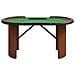 Tavolo Da Poker Con Vassoio Chip 10 Giocatori Verde 160x80x75cm - Foto miniatura 4