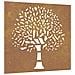 Decorazione Muro Da Giardino 55x55 Cm Albero In Acciaio Corten - Foto miniatura 2