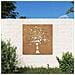 Decorazione Muro Da Giardino 55x55 Cm Albero In Acciaio Corten - Foto miniatura 1