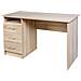 Scrivania Con Cassettiera 3 Cassetti Tavolo Porta Pc Computer Legno Quercia - Foto miniatura 2