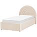Letto Singolo Con Contenitore Velluto Beige 90 X 200 Cm Anet - Foto miniatura 7