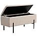 Panca Con Portaoggetti Watford - Beige - Poliestere - 36,5x95x42 Cm - Foto miniatura 4