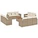 Set Divano da Giardino 13 pz con Cuscini Beige in Polyrattan - Foto miniatura 1