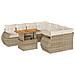 Set Divano Da Giardino 9 Pz Con Cuscini Beige In Polyrattan - Foto miniatura 1