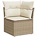 Set Divano Da Giardino 9 Pz Con Cuscini Beige In Polyrattan - Foto miniatura 5