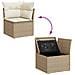 Set Divano Da Giardino 9 Pz Con Cuscini Beige In Polyrattan - Foto miniatura 6