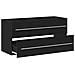 Mobile Lavabo Bagno Nero 100x38,5x48cm Legno Multistrato - Foto miniatura 4