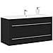 Mobile Lavabo Bagno Nero 100x38,5x48cm Legno Multistrato - Foto miniatura 5