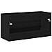 Mobile Lavabo Bagno Nero 100x38,5x48cm Legno Multistrato - Foto miniatura 8