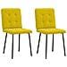 Sedie Da Pranzo 2 Pz Gialle In Velluto - Foto miniatura 1