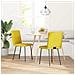 Sedie Da Pranzo 2 Pz Gialle In Velluto - Foto miniatura 2