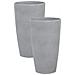 Set Di 2 Vasi Per Piante Abdera 31 Cm Grigio - Foto miniatura 2