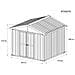 Deposito Attrezzi Da Giardino Cantiere Box 360x175cm X H 212cm - 110 Kg - 6,30 Mq Bianco - Foto miniatura 6