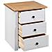 Lusso Casadino -  Comodino Bianco 46x40x57 Cm In Legno Di Pino Panama Range - Foto miniatura 5
