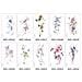 Tatuaggi Temporanei Assortiti - Disegni Floreali (10 Fogli) - Foto miniatura 1
