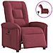 Poltrona Elettrica Reclinabile Rosso Vino in Tessuto - Foto miniatura 1