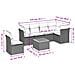Set Divani da Giardino con Cuscini 7pz Nero Polyrattan - Foto miniatura 3